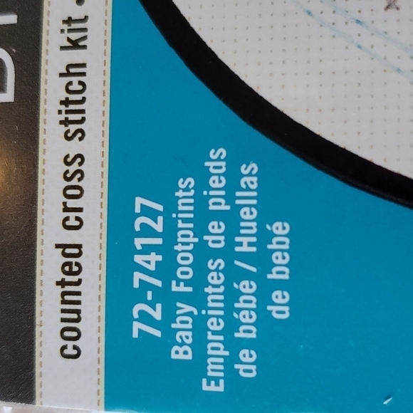 Dimensions Baby Footprints 6 in Crossstitch KIT New directions for boy … - Picture 2 of 6